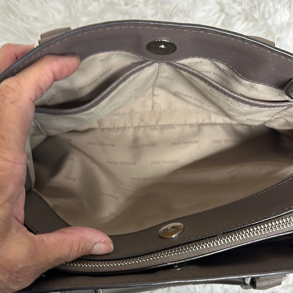 Michael Kors Brown Satchel Saffiano Leather